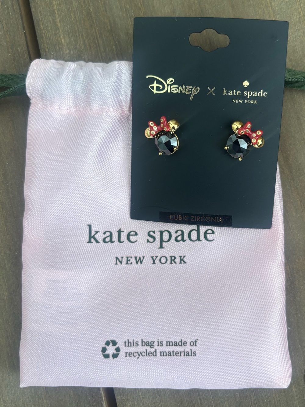 kate spade Disney Minnie Mouse Black and Red Stud Earrings